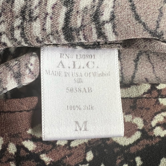 A.L.C. Silk collared blouse sz.M. - Picture 6 of 7